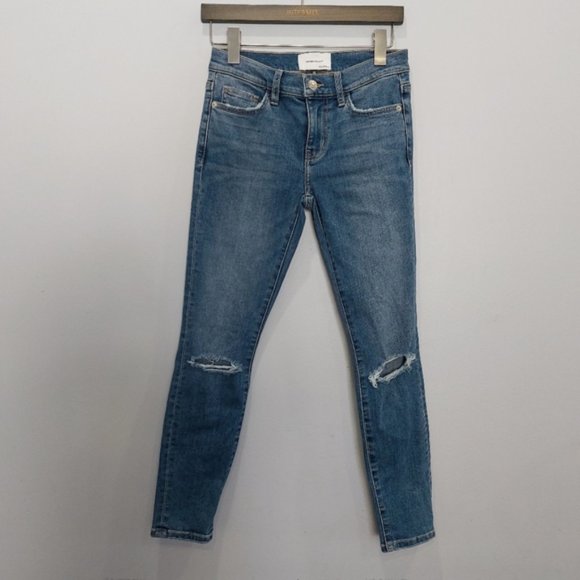 Current/Elliot Stiletto 2 Year Destroy Stretch Indigo Size 25 - Picture 2 of 8